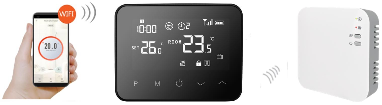 Termostat ambient centrala termica / incalzire in pardoseala COMFORT WT-20 radio WIFI Compatibil Google Home Amazon Alexa - imagine 18